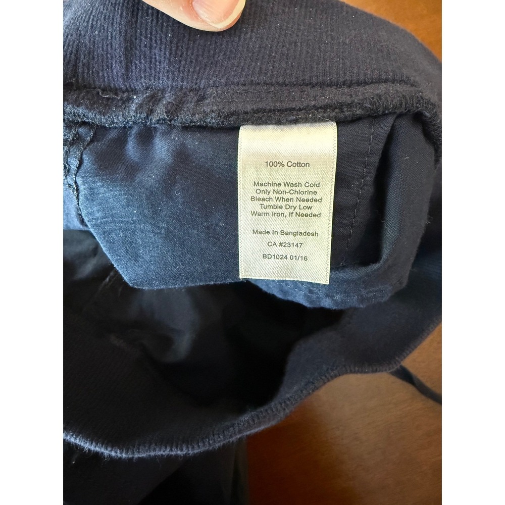 Talbots Womens 16 Petite Navy Blue Pants Pull On Drawstring Elastic Waist Casual - Picture 9 of 11